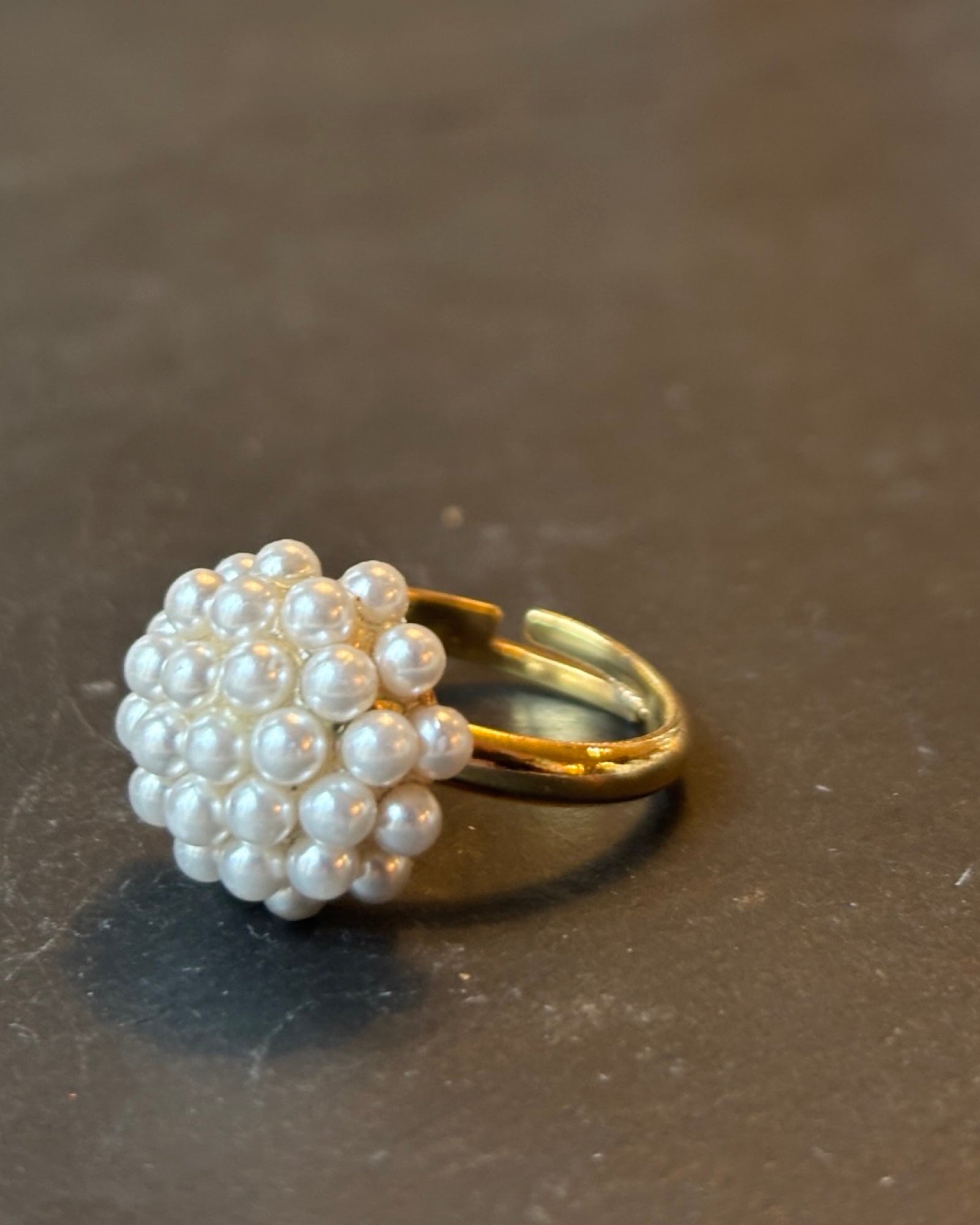 Bague grappe de perles - blissparis