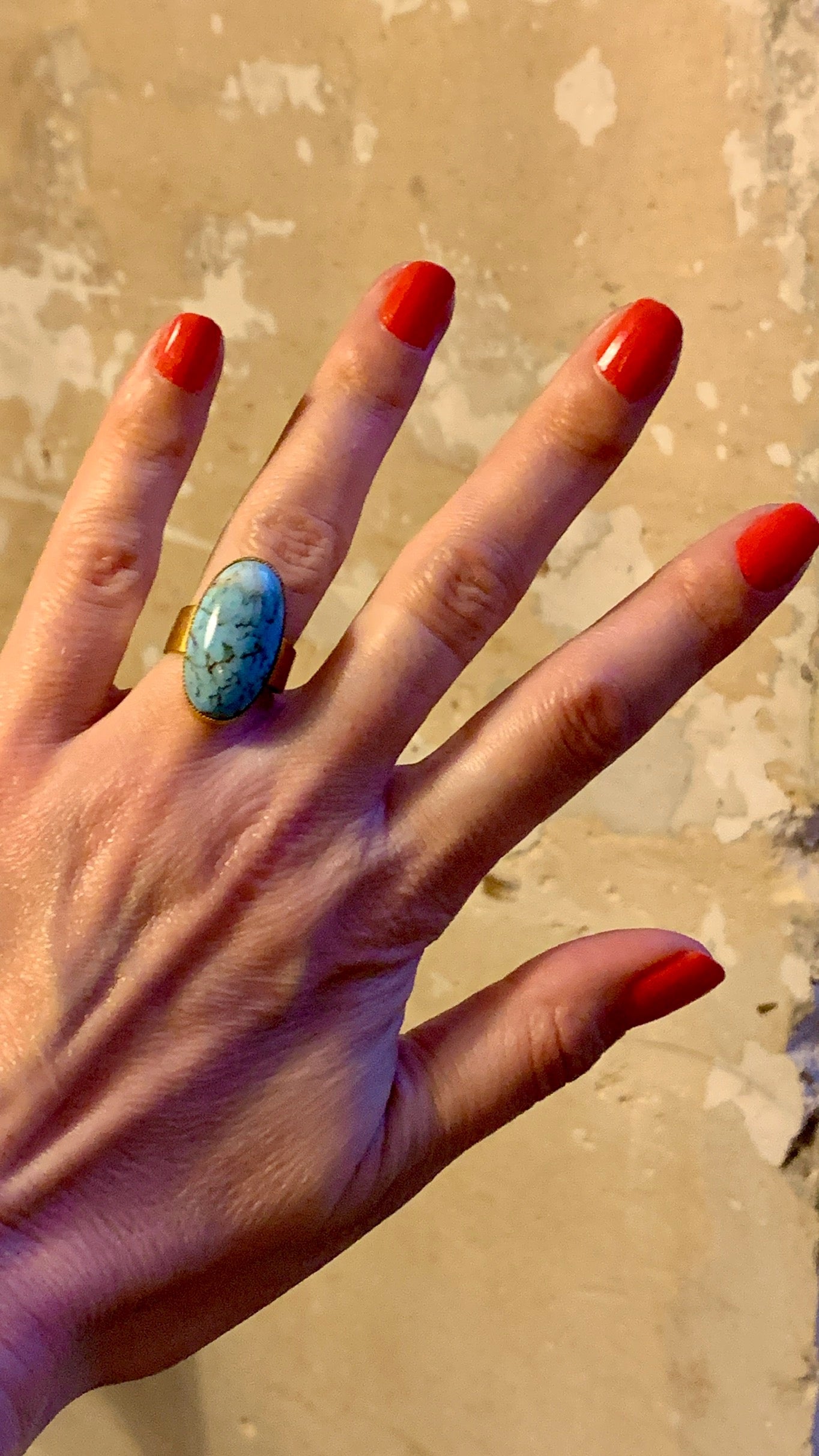 Ring with turquoise stone